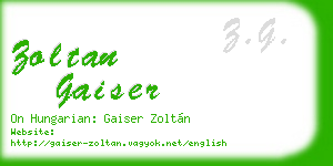 zoltan gaiser business card